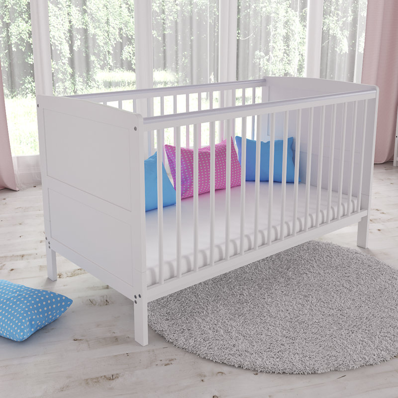 Harriet Bee Cross Cot Bed with Mattress & Reviews Wayfair.co.uk